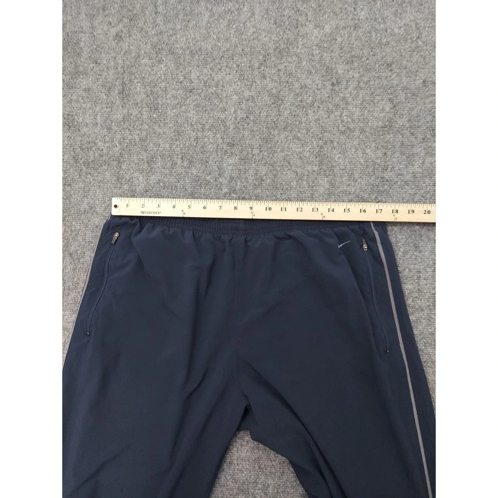 Nike Track Pants Mens Extra Large Blue Dri Fit Zip Ankles‎ Pockets Lightweight